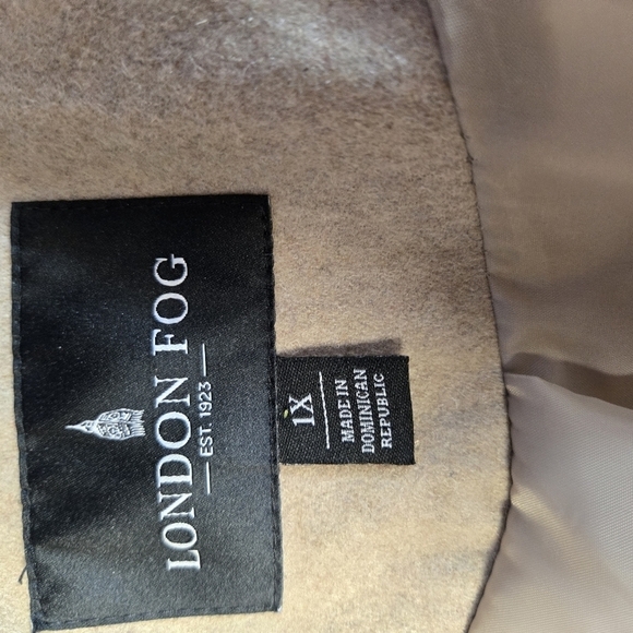London Fog sand wool womens pea coat plus 1x - Picture 8 of 12